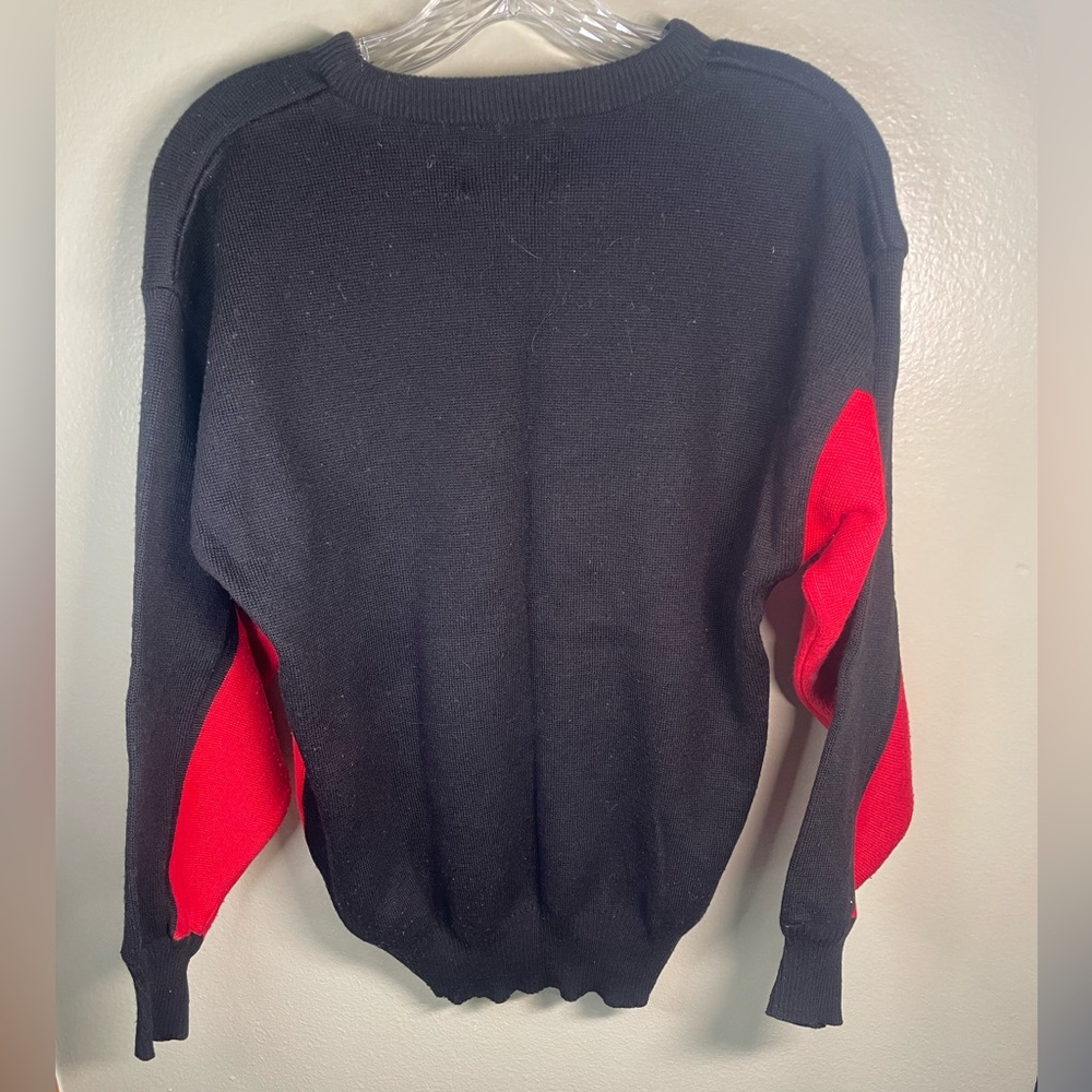 Vintage Tyrolia By Head sweater Ski gray striped 80s - Picture 2 of 3